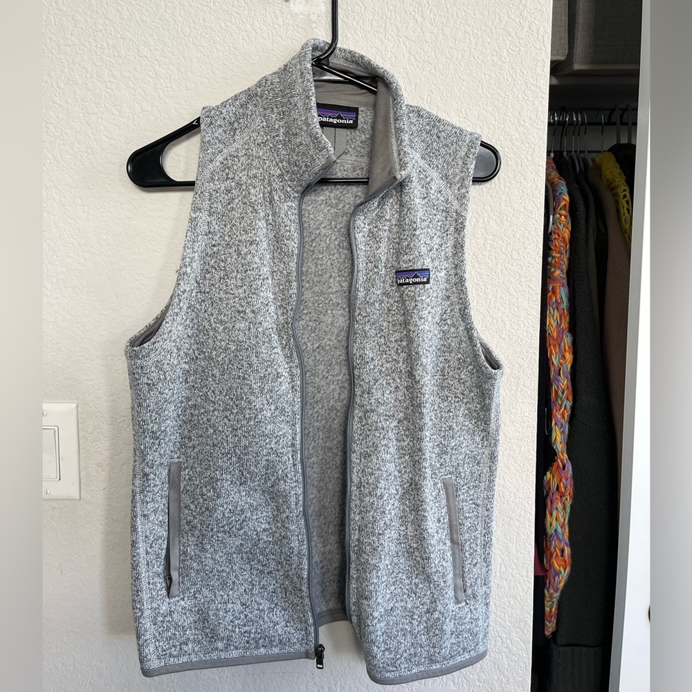 Grey Patagonia fleece vest